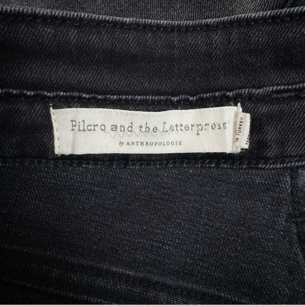 Anthropologie Pilcro Ultra High Slim Utility Jeans Button Fly Size 27 - Picture 13 of 14